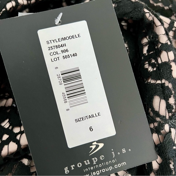 NWT JS Boutique Floral Lace Sequins Embroidered Cocktail Bodycon Sheath Dress 6 - Picture 8 of 8